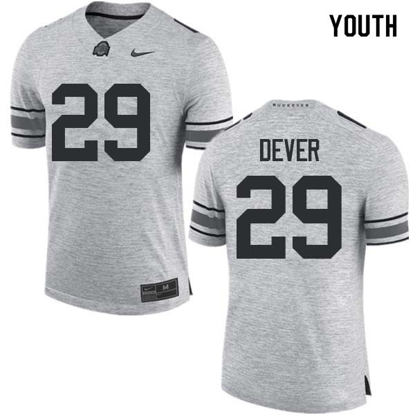 Ohio State Buckeyes #29 Kevin Dever Youth Player Jersey Gray OSU85970